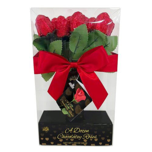 Dozen Belgian Milk Chocolate Rose
